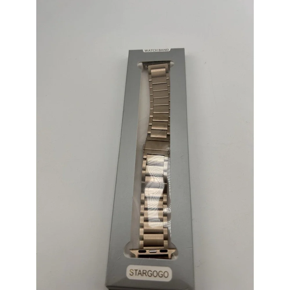 Stargogo No Tools Needed Link Bracelet Metal Band for Apple Watch.